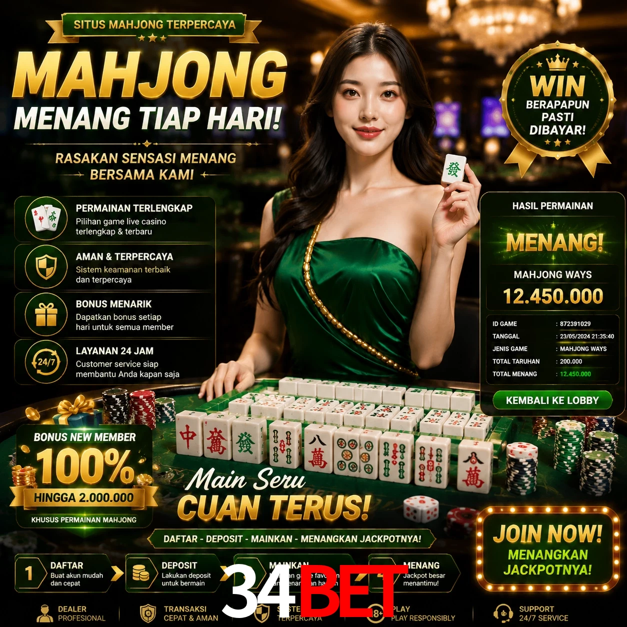 Cashback VIP 34bet - reembolso semanal